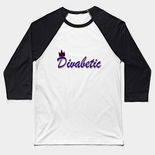 Divabetic Purple Baseball T-Shirt